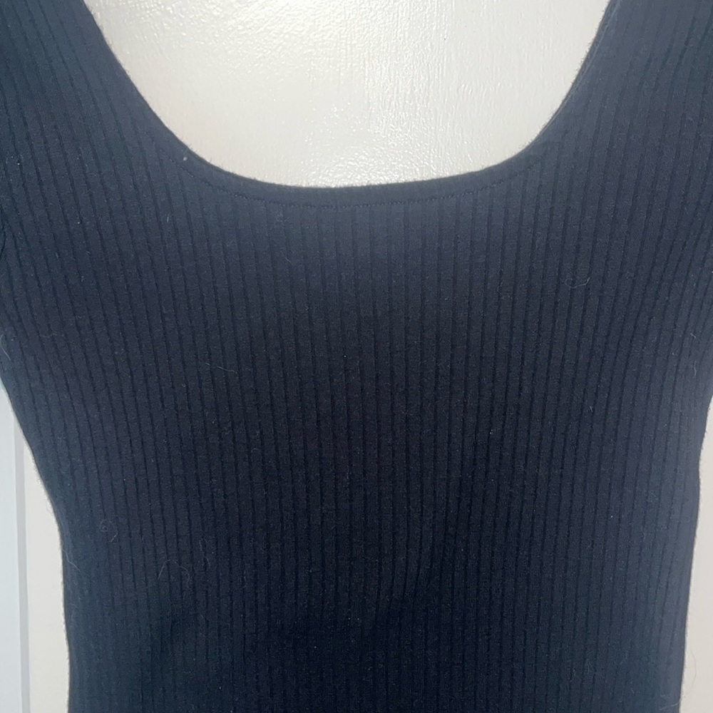 💚 BOGO FREE 💚 WILD FABLE BLACK RIBBED BODYCON MINI DRESS - Picture 4 of 7